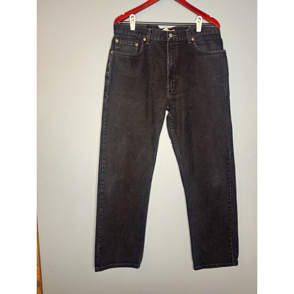 Levi’s 505 Black Jeans Mens 38x32 Regular Fit Straight Leg 100 Cotton 2000s